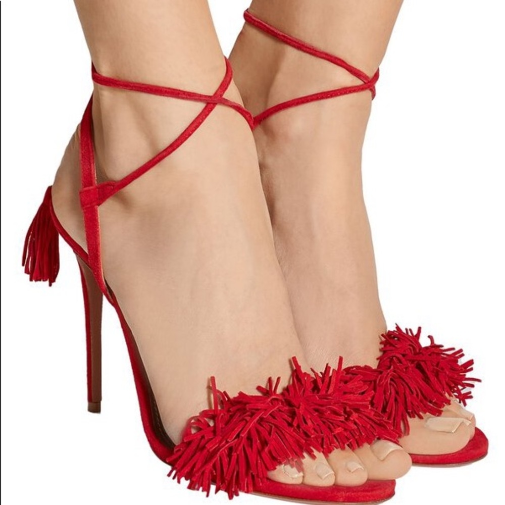 Aquazzura Wild things red heels